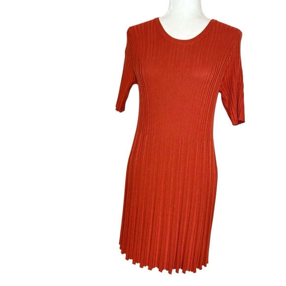 Urban Outfitters Cooperative Rust Knit Dress with Pleats. Size M. NEW!! - Picture 1 of 15